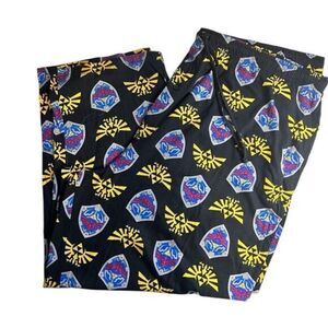 NWT Unisex Legions of ZELDA Black Elastic Waist Lounge Pajama Pants - Size 5XL